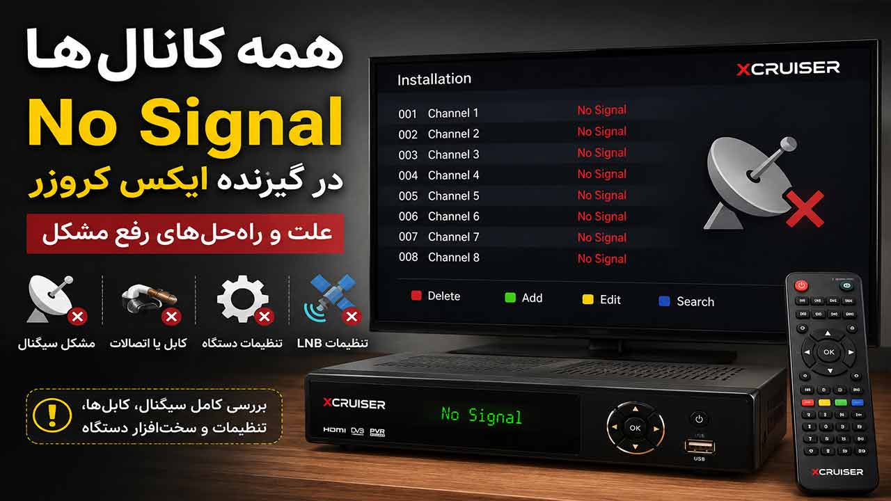 همه کانال‌ ها No Signal هستند در گیرنده ایکس کروزر